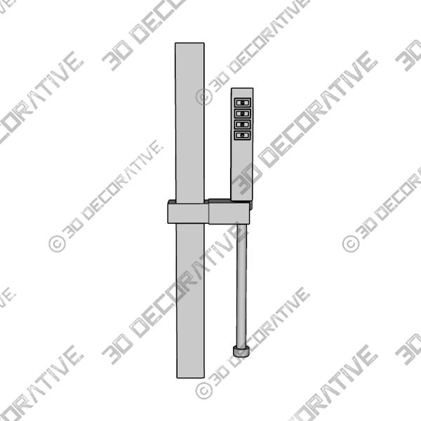 H2Okinetic® Single-Setting Slide Bar Hand Shower In Lumicoat Chrome - 3D Decorative