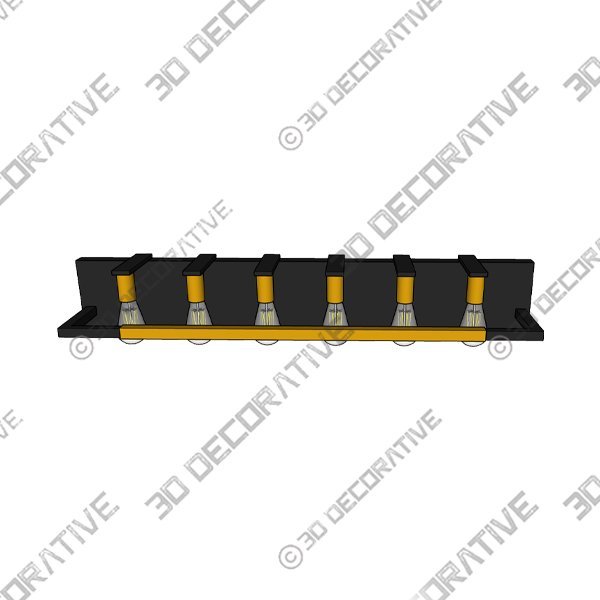 Hamilyeah 6 Light Bathroom Vanity Light Fixture Over Mirror, Black and Gold Vanity Lighting 6 BulbĀ - 3D Decorative