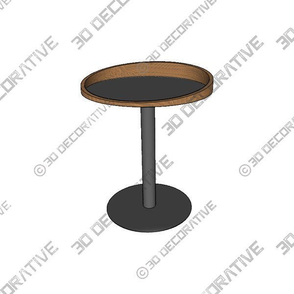 Hileman Tray Top Pedestal End TableĀ - 3D Decorative