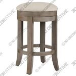 Hillburn Portabello Brown Backless Swivel Counter stool - 3D Decorative