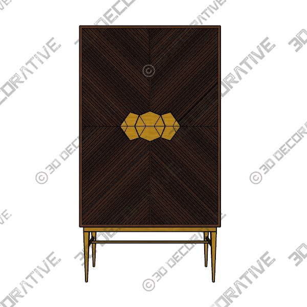 Holland Bar Cabinet - 3D Decorative
