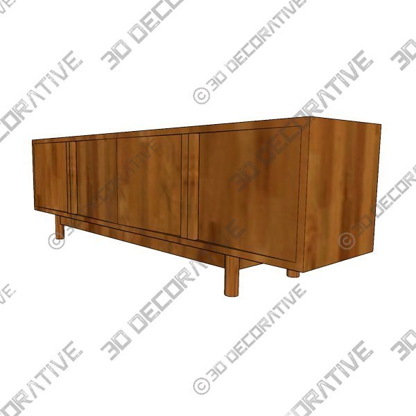 Hollis Media Console - 3D Decorative