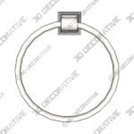 HowPlumb Towel Ring Bathroom Hardware - 3D Decorative