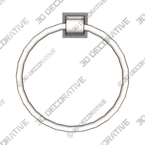 HowPlumb Towel Ring Bathroom Hardware - 3D Decorative