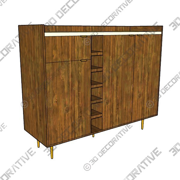 Hype Buffet with Wine StorageĀ - 3D Decorative
