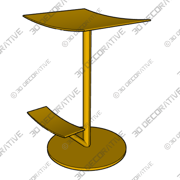 Iron Cafe Bar Stool - 3D Decorative