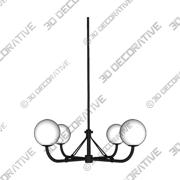 Irving 4-Light Chandelier - 3D Decorative