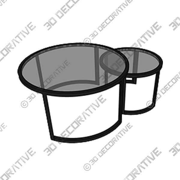 Ivalee Extendable Sled 2 Nesting Coffee TableĀ - 3D Decorative