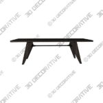 JEAN PROUVE - TABLE S.A.M. BOIS - 3D Decorative