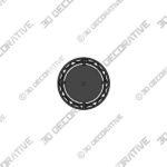 Kichler Brookglen 3-Light Black with Gold Tone French Country/Cottage Drum Mini Pendant Light - 3D Decorative