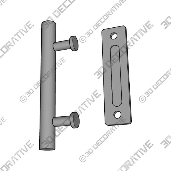LAZ Sliding Barn Door Handle/PullĀ - 3D Decorative