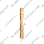 Legacy Heritage Baroque Wooden 3 3/4 Inch Island Leg - 3D Decorative