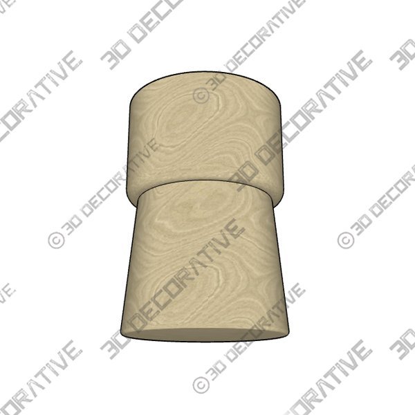 Leticia 17.75” Tall Solid Wood Drum End Table - 3D Decorative