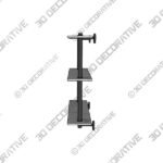 Linden Handcrafted Triple Tier Shelf - 3D Decorative