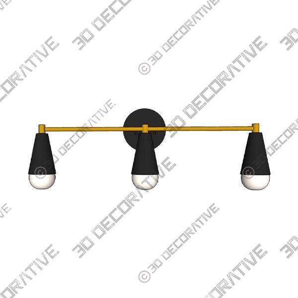 Lovell 24 Inch 3 Light Bath Vanity Light by Maxim Lighting - 3D Decorative