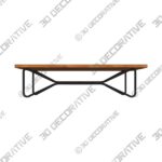 Margaret Wood Bench - 3D Decorative