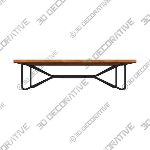 Margaret Wood Bench - 3D Decorative