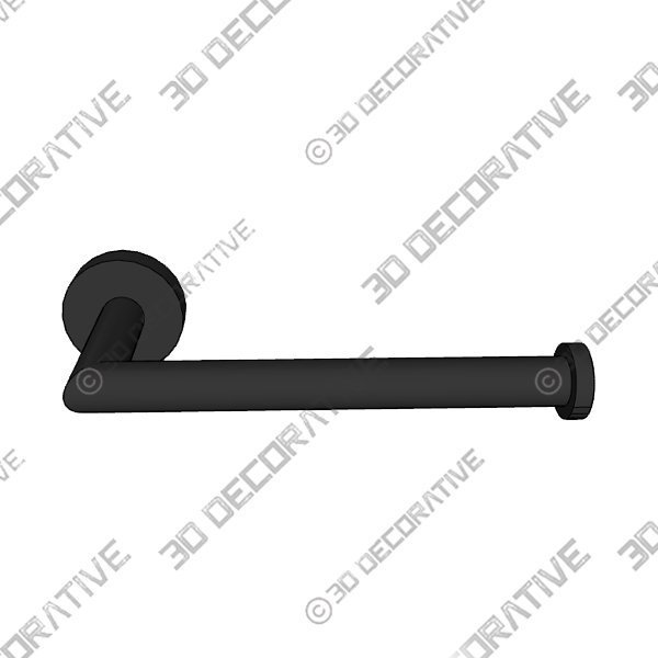 Matte Black Toilet Paper Holder - 3D Decorative