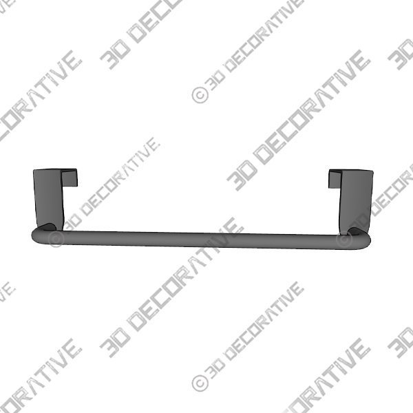 mDesign Kitchen Over Cabinet Metal Hand Towel Bar, 9.75″ Wide - 3D Decorative