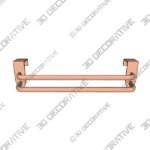 mDesign Metal Kitchen Over Cabinet Double Towel Bar Rack - 3D Decorative