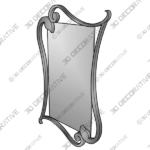 Metal Wall Mirror - 3D Decorative