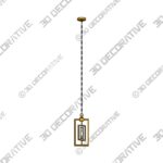 Pendant-4-17.jpg Milhouse 1 – Light Brushed Gold Pendant - 3D Decorative