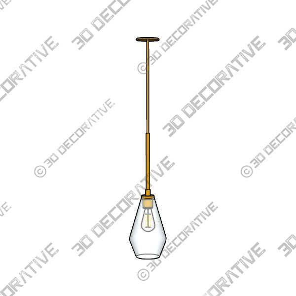 Modern Simple Glass Pendant Light Bedroom Bar XG-9229 - 3D Decorative