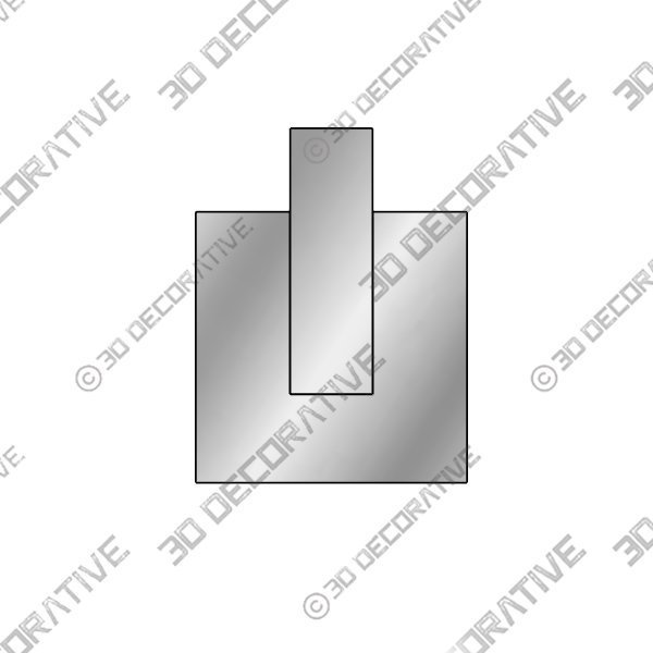 Modern Square Wall Mounted Chrome Bathroom Hook - 3D Decorative