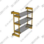 Shelf-4-11.jpg MODERN TRIPLE GLASS SHELF - 3D Decorative