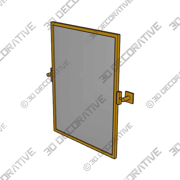 MOON MIRROR Gold Pivot Mirror, 22×30 Gold Mirror for Bathroom - 3D Decorative