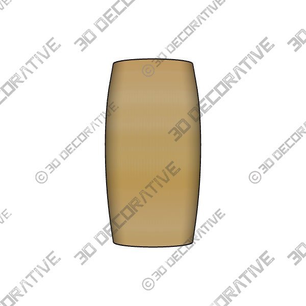 Natural Teak Hand Crafted Wood Vase – 9″ - 3D Decorative