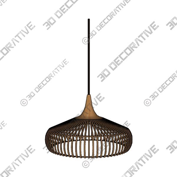 Natural Wood Pendant Lights - 3D Decorative