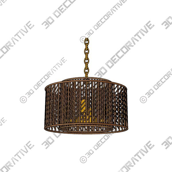 Niamh 4 - Light Drum Pendant - 3D Decorative