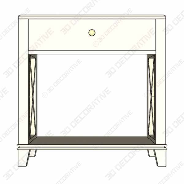 Flintridge End Table with Storage - 3D Decorative