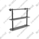 Linden Handcrafted Triple Tier Shelf - 3D Decorative
