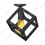 Modern Black Flush Mount Light - 3D Decorative