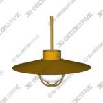 Penny Large Burnished Brass Pendant Light - 3D Decorative