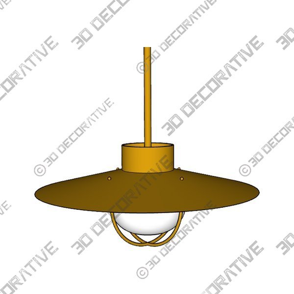 Penny Large Burnished Brass Pendant Light - 3D Decorative