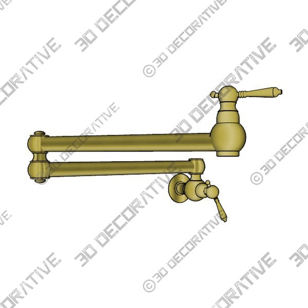 Pot Filler Faucet Wall Mount - 3D Decorative