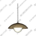 Powell Round Rattan Pendant - 3D Decorative