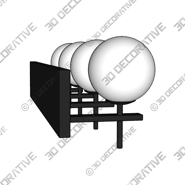 Ralbay Matte Black Bathroom Vanity Lights 4-Light Mid Century Modern Bathroom Light Fixtures Over Mirror - 3D Decorative