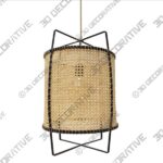 Rattan Boho Pendant Light Lamp Modern - 3D Decorative