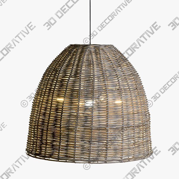 Rattan Dome Pendant - 3D Decorative
