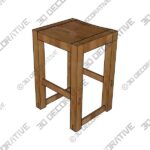 Reed Backless Stool - 3D Decorative