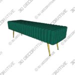 Rodjanae Upholstered Bench - 3D Decorative