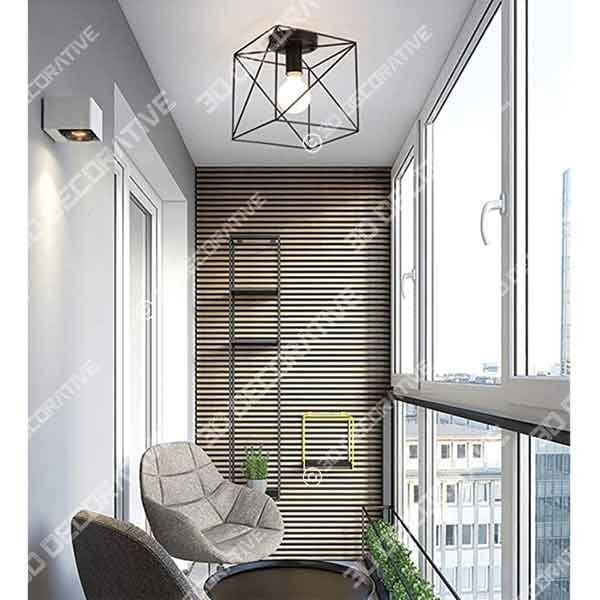 RUXUE Industrial Modern Semi Flush Mount Ceiling Light - 3D Decorative