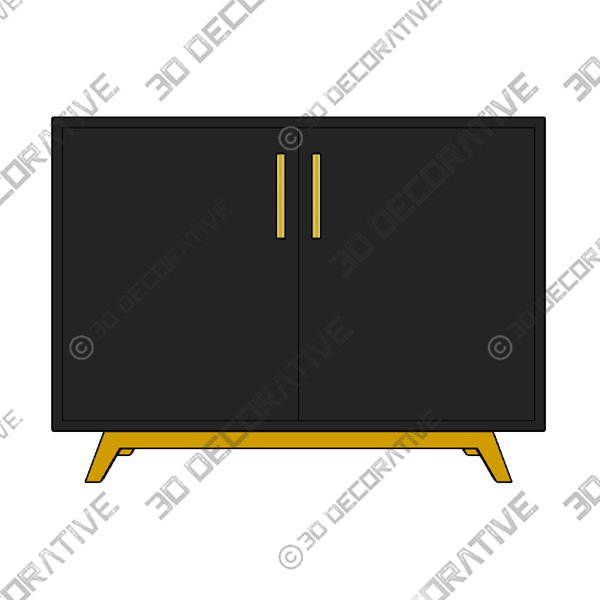 Scaggs 35.43″ Wide Server - 3D Decorative