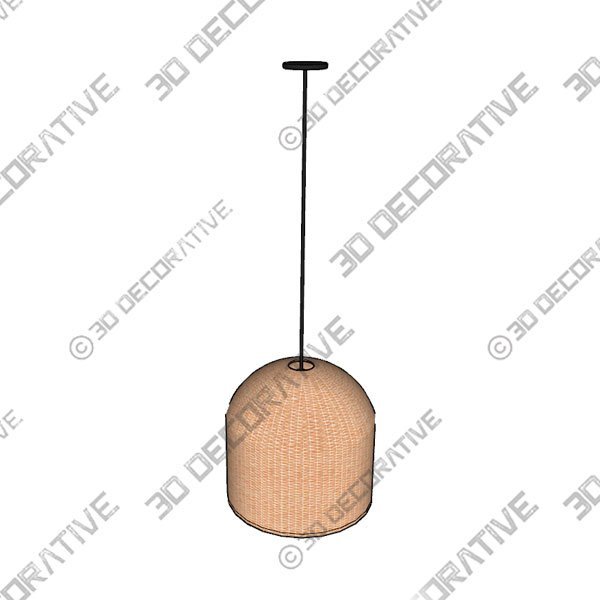 Silvia Handwoven Rattan Pendant - 3D Decorative