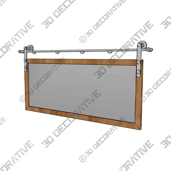 Singapore Rectangle Wood Mirror - 3D Decorative