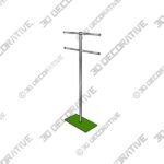 Steel and Resin Green Towel Rack - 3D Decorative